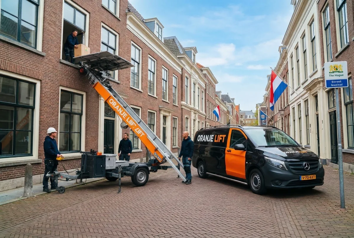 Verhuislift in actie bij appartement Enschede