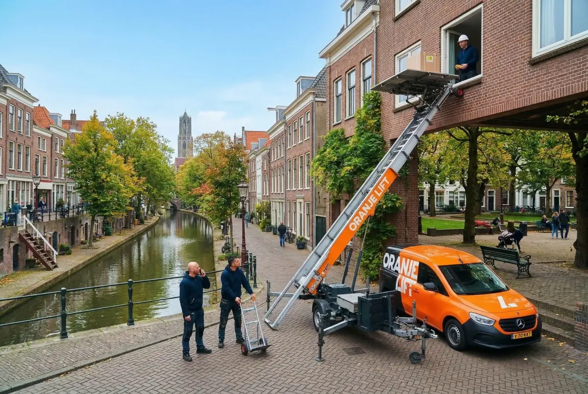 Buitenlift bij woning in Enschede
