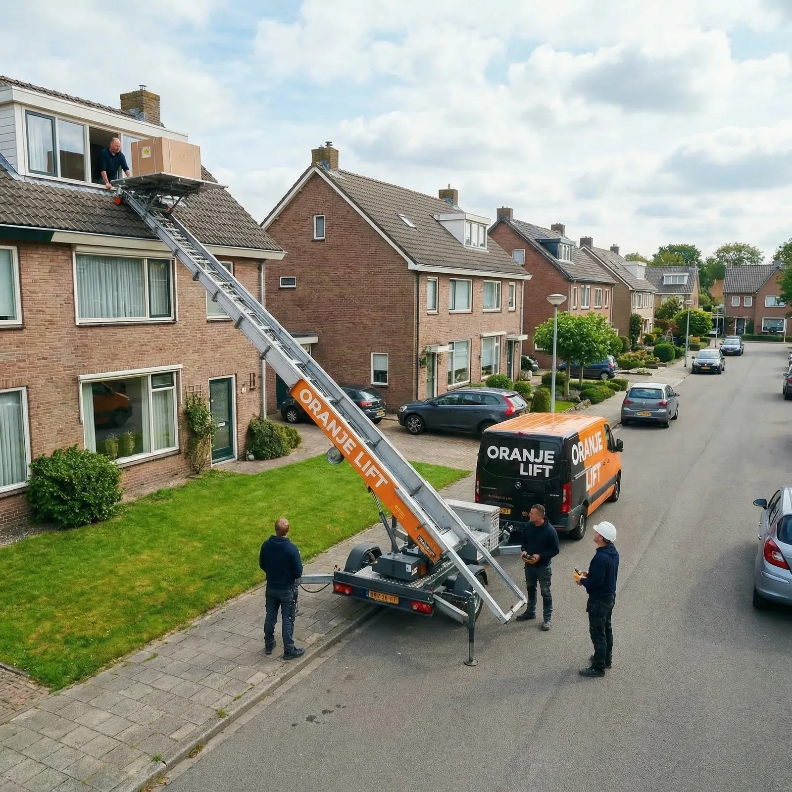 Buitenlift geplaatst in woonwijk Enschede